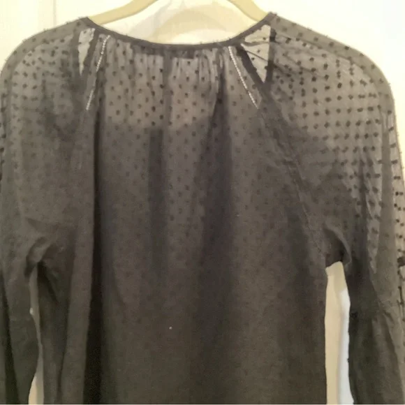 Abercrombie & Fitch Black Sheer Blouse - Picture 9 of 9